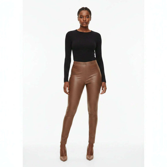 Brown Long Length Legging Brown Uk14 Nawao.com