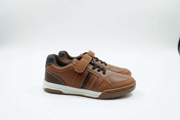 Brown Material Block Sneaker Nawao.com