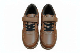 Brown Material Block Sneaker Nawao.com