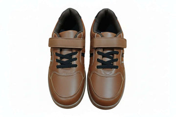Brown Material Block Sneaker Nawao.com