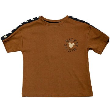 Brown Oversize Mickey Mouse T Shirt Brown Nawao.com