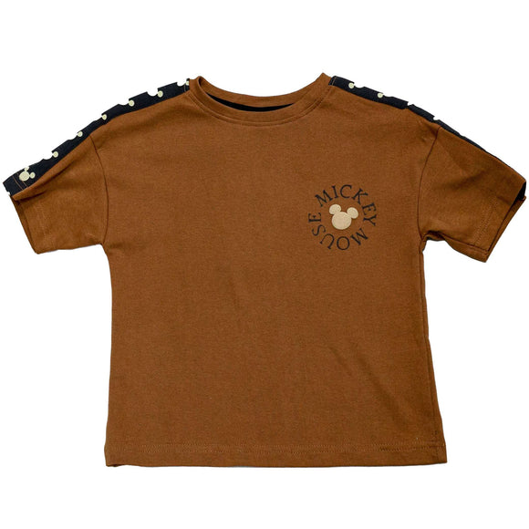 Brown Oversize Mickey Mouse T Shirt Brown Nawao.com
