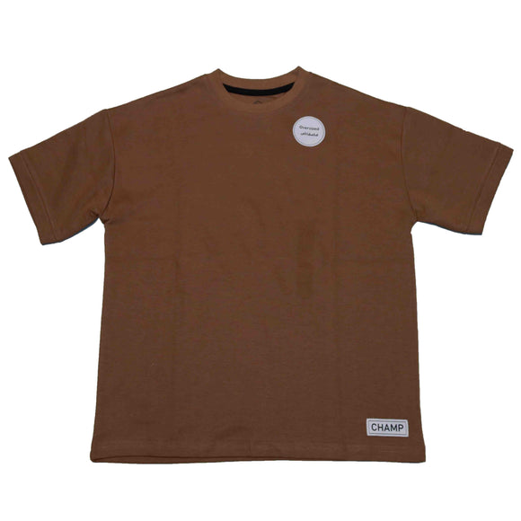 Brown Short Sleeve Oversize Tshirt Nawao.com