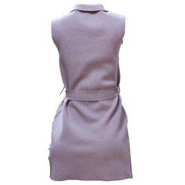 BROWN SLEEVELESS JACKET Nawao.com