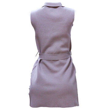 BROWN SLEEVELESS JACKET Nawao.com