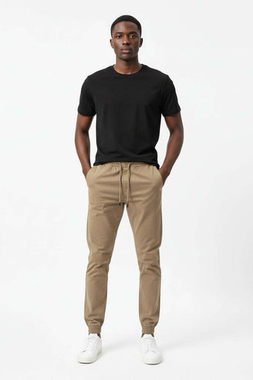 Brown Twill Jogger Nawao.com