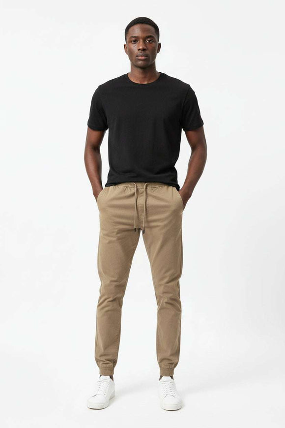 Brown Twill Jogger Nawao.com