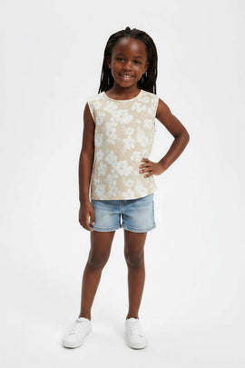 Brown White Jacquard Top Assorted Nawao.com