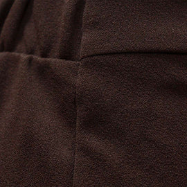 Brown Wide Leg Trousers With Button Detail Nawao.com