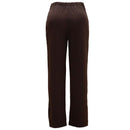 Brown Wide Leg Trousers With Button Detail Nawao.com
