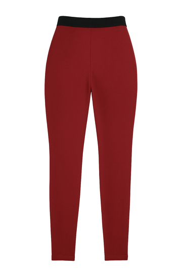 Burgundy Elastic Leggings Nawao.com