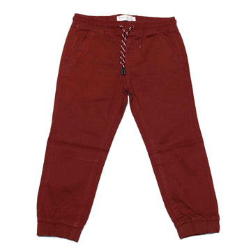 Burgundy Elastic Waist Jogger Nawao.com