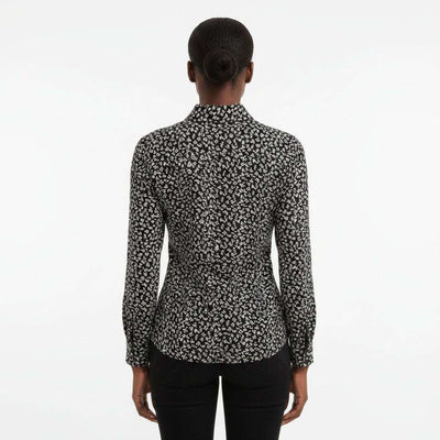 Button Front Collared Blouse Assorted Nawao.com