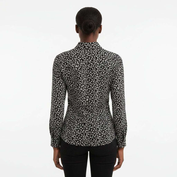 Button Front Collared Blouse Assorted Nawao.com