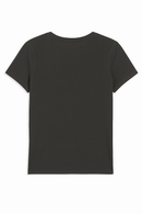 Charcoal Floral Printed T Shirt Charcoal Nawao.com