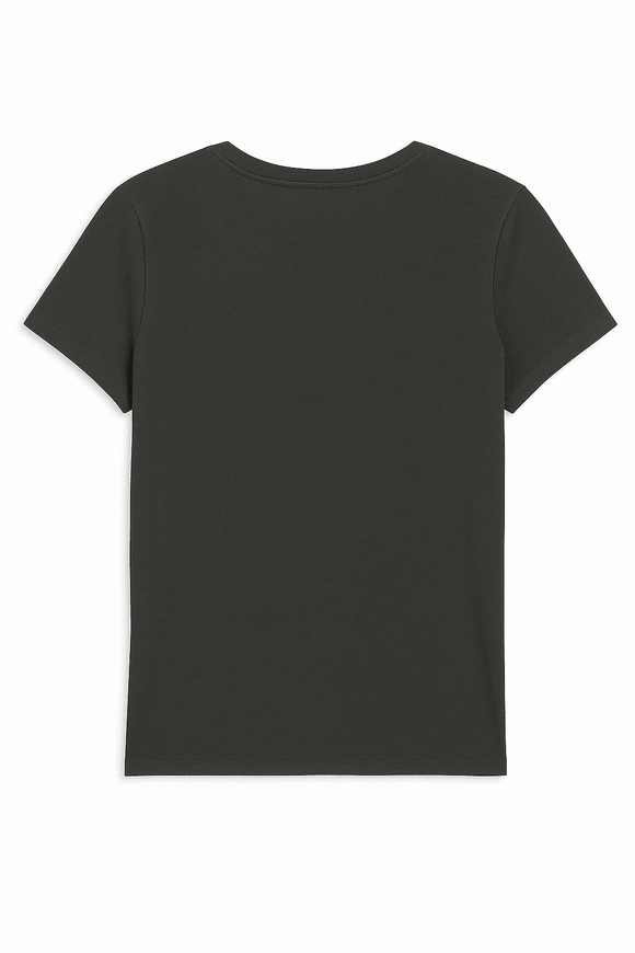 Charcoal Floral Printed T Shirt Charcoal Nawao.com