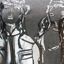 Charcoal Girl Foil Embellished T Shirt Nawao.com