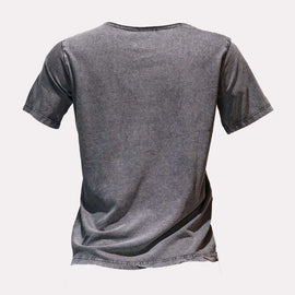 Charcoal Girl Foil Embellished T Shirt Nawao.com