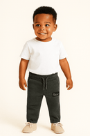 Charcoal Grey Coloured Knitted Denim Jogger Charcoal Nawao.com