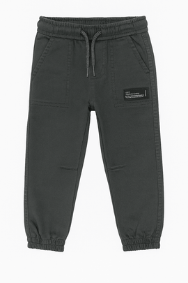 Charcoal Grey Coloured Knitted Denim Jogger Charcoal Nawao.com