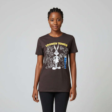 Charcoal Looney Tunes Printed T Shirt Charcoal Nawao.com