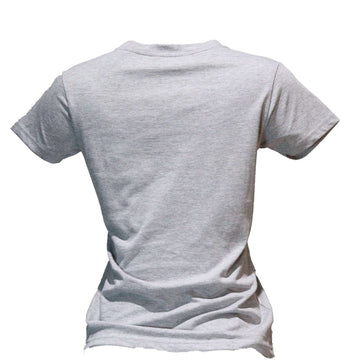 Charcoal Melange Bella Embellished Printed T Shirt Nawao.com