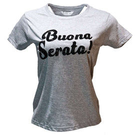 Charcoal Melange Bella Embellished Printed T Shirt Nawao.com