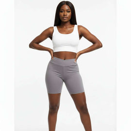 Charcoal Melange Biker Short   Charcoal Nawao.com
