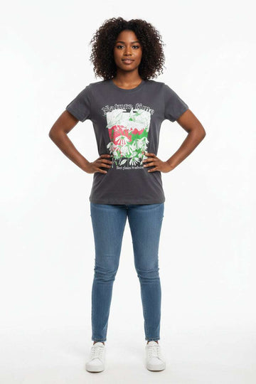 Charcoal Printed T Shirt Charcoal Nawao.com