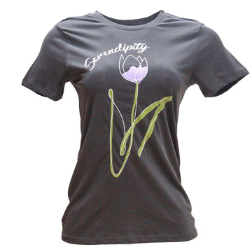 Charcoal Serendipity Printed T Shirt Nawao.com