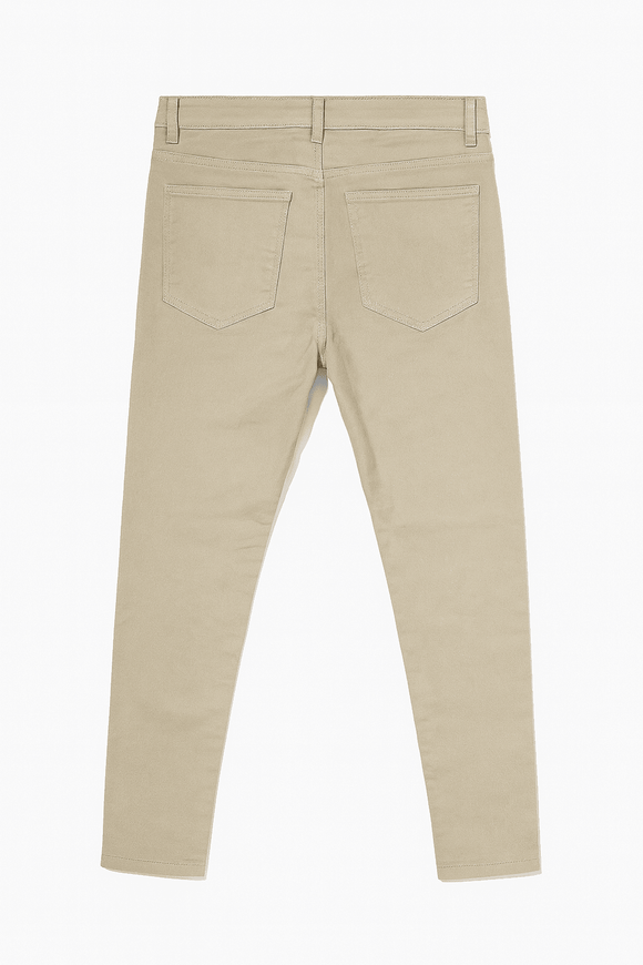 Color Denim Jeans Beige Nawao.com