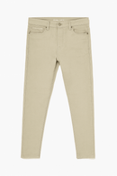 Color Denim Jeans Beige Nawao.com