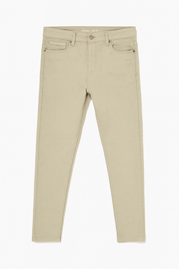 Color Denim Jeans Beige Nawao.com
