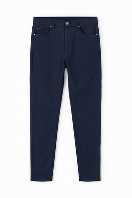 Color Denim Jeans Navy Nawao.com
