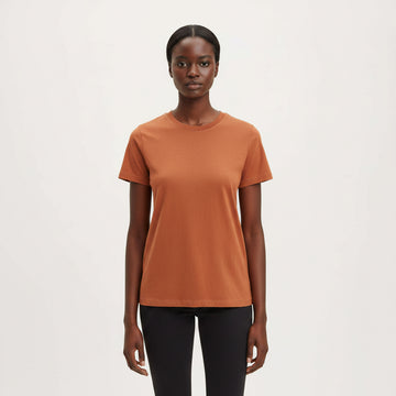 Copper  Short Sleeve Crew Neck T Shirt Nawao.com
