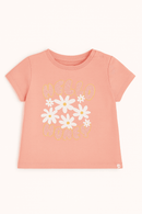 Coral Placement Print Short Sleeves Tee Orange Nawao.com