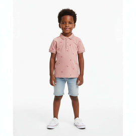 Coral Van Aop Polo Pale Pink Nawao.com