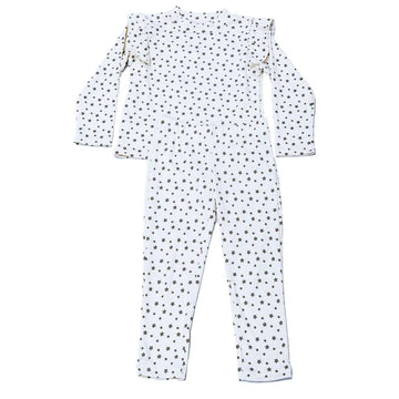 Cream Allover Print Casual Sets Nawao.com