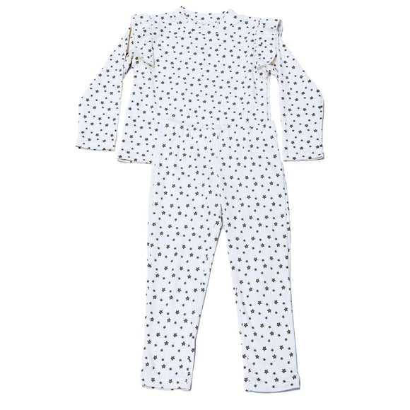 Cream Allover Print Casual Sets Nawao.com