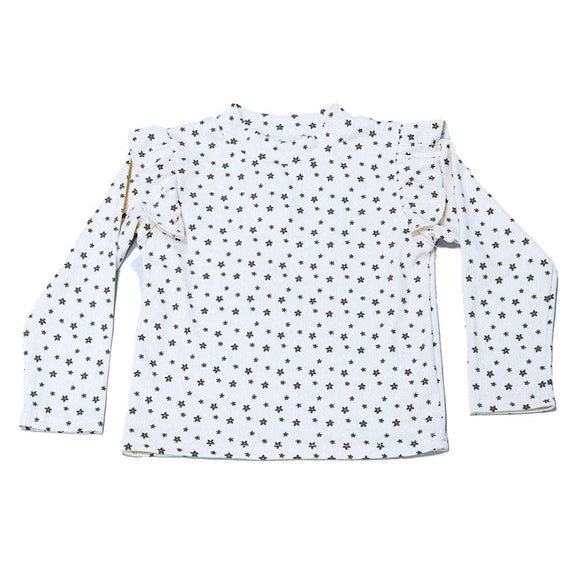 Cream Allover Print Casual Sets Nawao.com