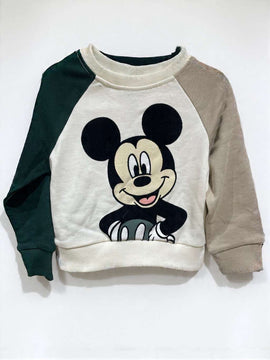 Cream And Beige Mickey Jogging Suits Nawao.com