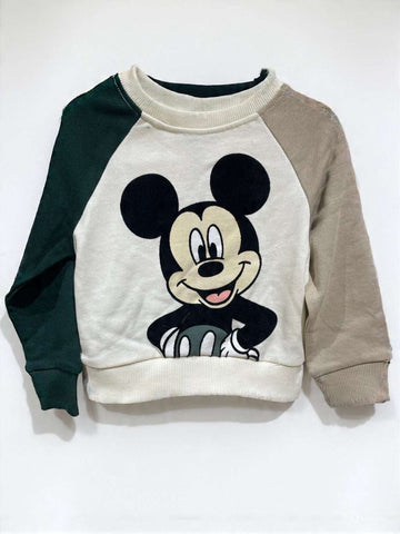 Cream And Beige Mickey Jogging Suits Nawao.com