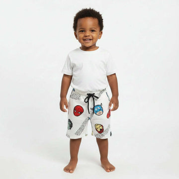 Cream Avengers Aop Shorts Cream Nawao.com