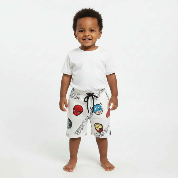 Cream Avengers Aop Shorts Cream Nawao.com