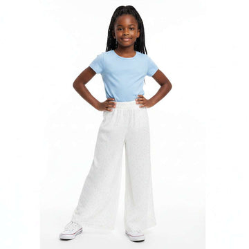 Cream Culottes With Studs White Nawao.com