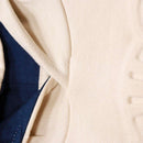 Cream Cut And Sew Hooded Embossed Sweatshirts Nawao.com