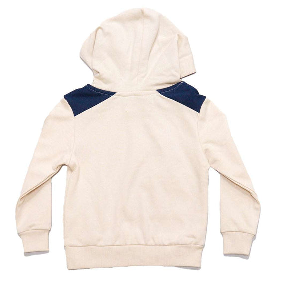 Cream Cut And Sew Hooded Embossed Sweatshirts Nawao.com