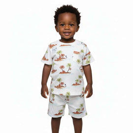 Cream Desert Printed Pj Set Cream Nawao.com
