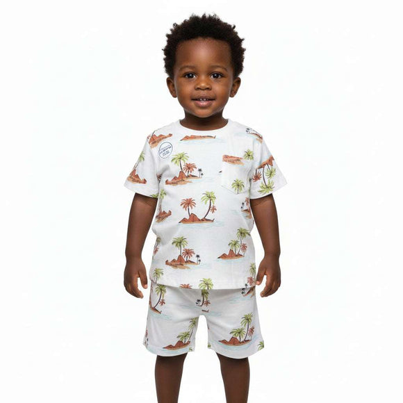 Cream Desert Printed Pj Set Cream Nawao.com