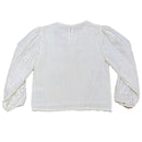 Cream Embroidered Longsleeve Cream Nawao.com